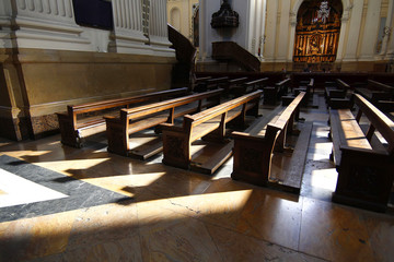 seats the interior of Cathedral Basilica of Nuestra Señora del