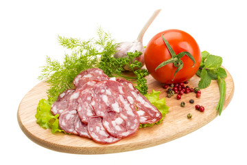 Fresh ripe salami