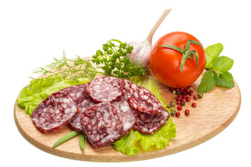 Fresh ripe salami