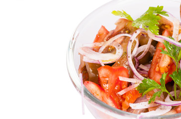 Fresh salad with copyspace