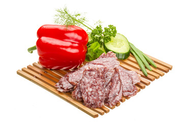 Fresh ripe salami