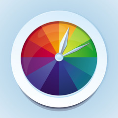 Vector rainbow watches - abstract icon