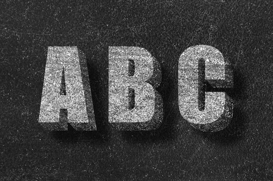 ABC on blackboard