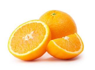 Juicy sliced oranges