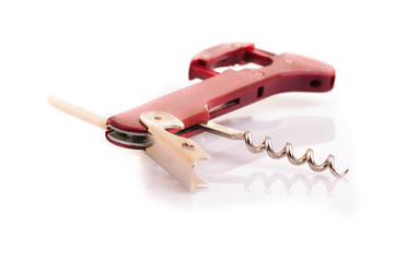 Corkscrew isolated on white background