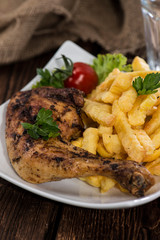 Grilled Chicken with fries