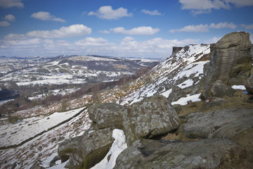 Fototapeta na wymiar Curbar Edge, Peak district, England