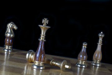 Obraz na płótnie Canvas Chessmen on the Chessboard