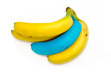 Yellow and blue bananas