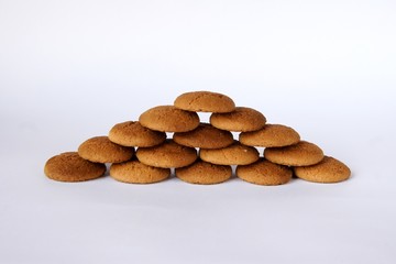 Cookies on a white background