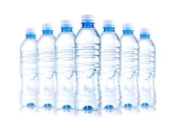 isolated water bottles