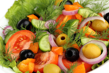 Fresh salad in plate