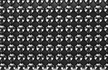 Metal balls of neocube (toy), close up