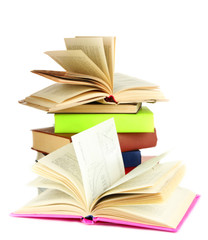 Fototapeta premium Stack of books isolated on white