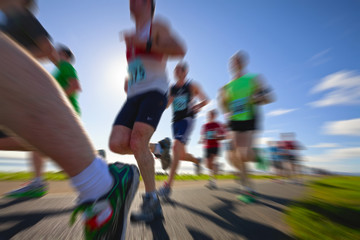 Runners, marathon