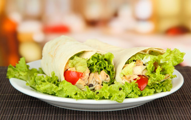 Kebab - grilled meat and vegetables,