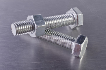 Metal bolt and nut