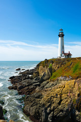 Fototapeta na wymiar Pigeon Point Lighthouse w Kalifornii