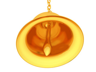 Gold bell. 3d render