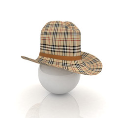 3d hats on white ball. Sapport icon