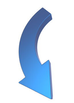 Blue arrow. 3d render