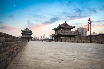xi 'an ancient city wall scenery