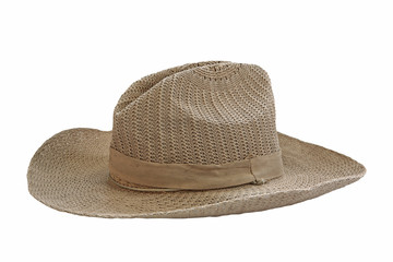 straw hat isolated on white background