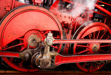 Detail einer historischen Dampflok