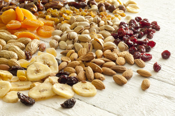 Dainty nuts and dried fruits mix