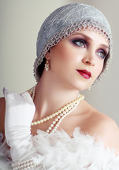 young flapper woman