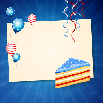 Vector Illustration of a 4th of July Independence Day Design