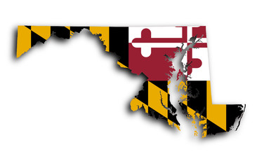 Map of Maryland - obrazy, fototapety, plakaty