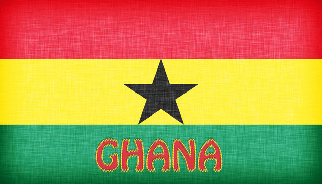 Linen flag of Ghana