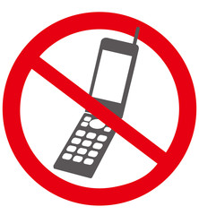No mobile phone sign Vector