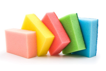 double side cleaning sponges line up