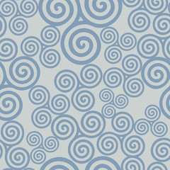 Fototapeta na wymiar Seamless ornament with swirls and circles