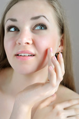 Fototapeta premium Portrait of the young beautiful girl