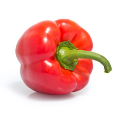 Red sweet pepper on a white background