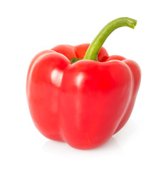 Red sweet pepper on a white background