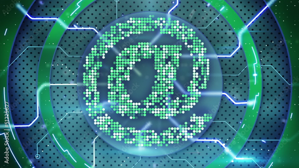 Poster hi-tech at e-mail symbol loop
