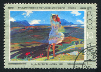 girl and landscape