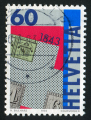 First Swiss postage stamps