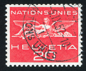 Statue from UN building in Geneva