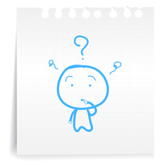 don't know cartoon_on paper Note