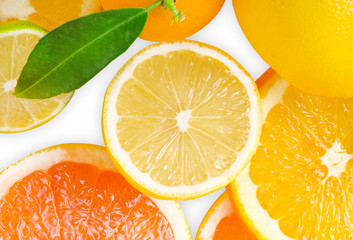 Fototapeta na wymiar Mix of citrus slice