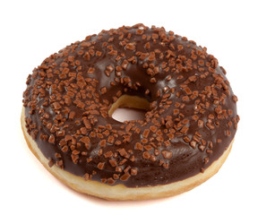 Brown chocolate Donut with sugar sprinkles