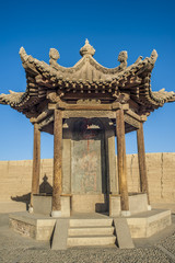 Ancient pavilion in Jiayuguan castle, Jiayuguan city, Gansu of C