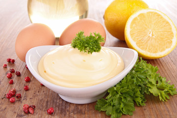 bowl of mayonnaise