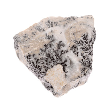 Mineral psilomelan isolated on a white background