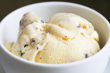 Ice cream in white cup